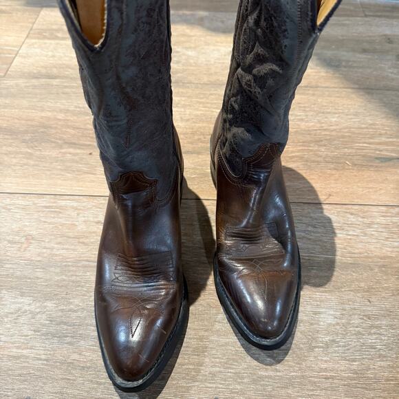 Durango Mens Size 9.5 Brown Outdoor Leather Cowboy Western Boots - Picture 4 of 8